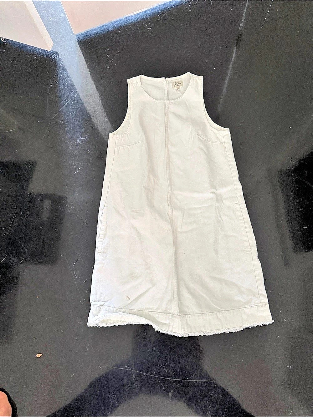 J.Crew White Denim Shift DressSize 6 White